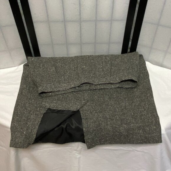 Rena Rowan for Saville Silk Blend Tweed Pleated Lined Pencil Skirt Black White - Picture 10 of 11